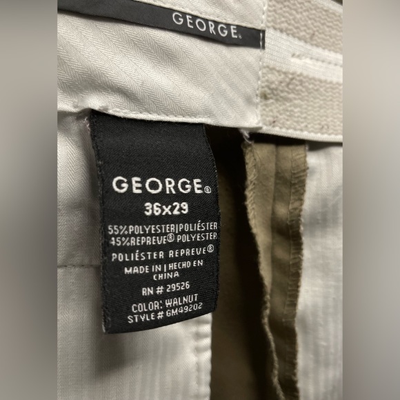 Mens George Dress Slacks, Size 36 - Picture 3 of 3